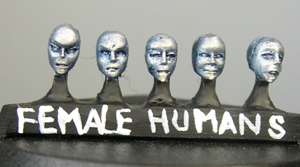 Human female heads
