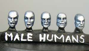 Human male heads